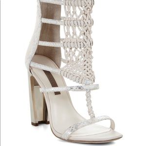 Bcbg PostHigh-heel Macrame Day Sandal